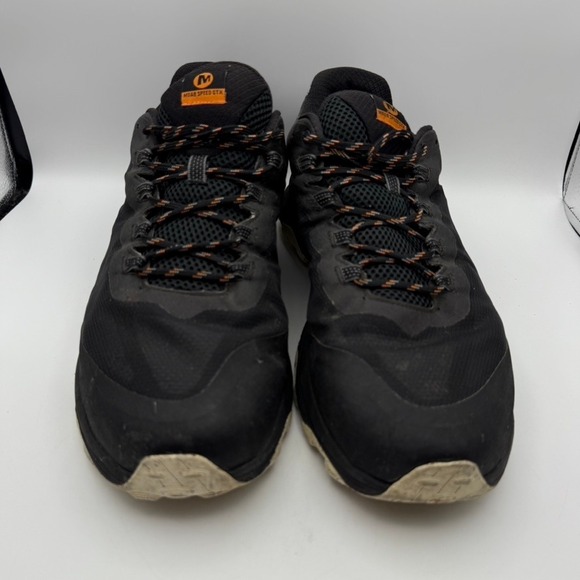 Merrell Moab Speed GTX Waterproof Trail Running Shoes Black Orange Mens 14 Wide - Picture 2 of 10